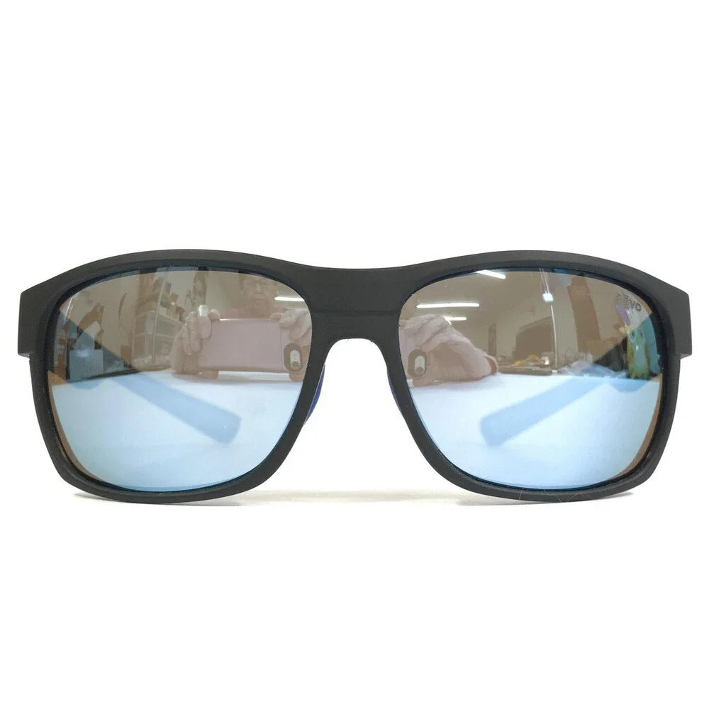 Revo Sunglasses ESPEN RE1097 01 Bear Grylls Black Wrap w/ Blue Polarized Lenses